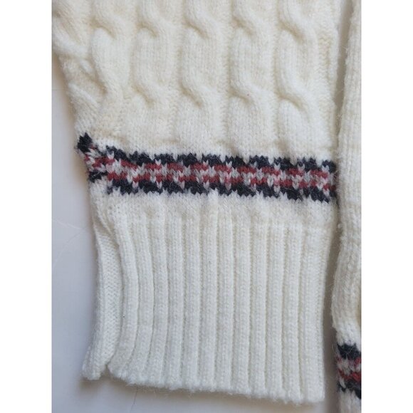 Lord Jeff Vintage Fair isle Collared V Neck Button Pullover Sweater Size XL - Picture 6 of 9